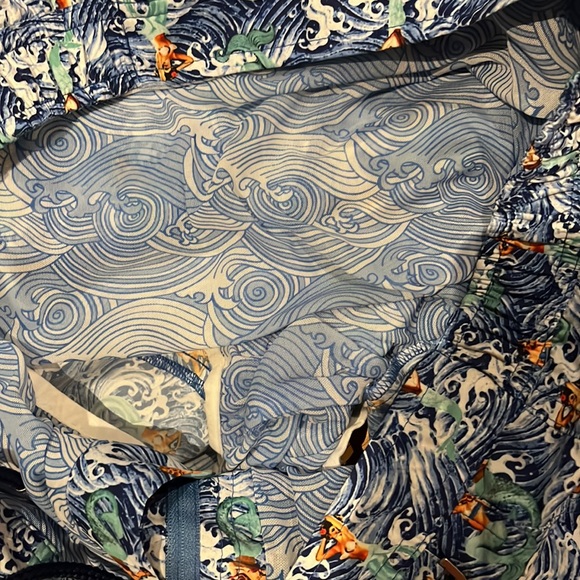 Peter Millar Men’s Blue Green Mermaid Print Swim Trunk Gemma size L - Picture 11 of 12
